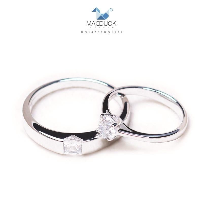 Couple ring set – CZ in 925 silver by Madduck Jewels