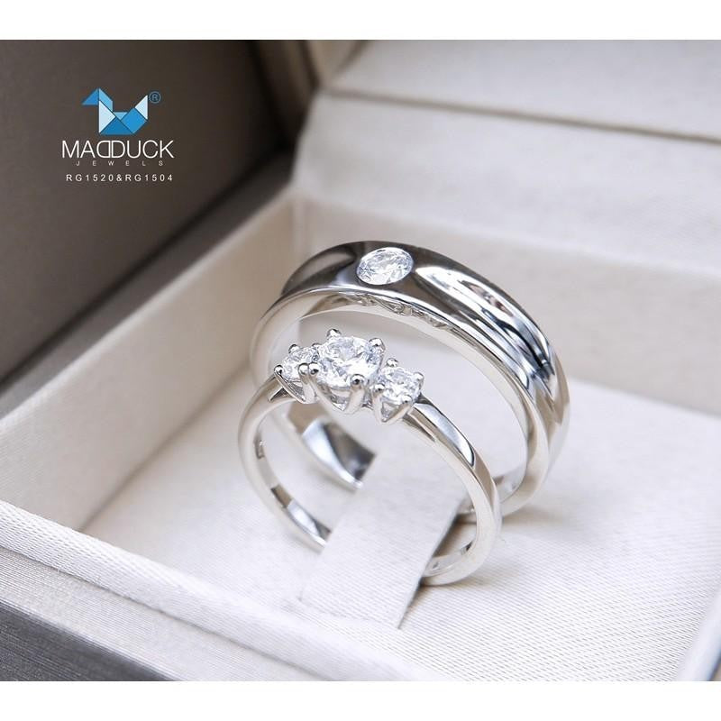 Couple ring set – CZ in 925 silver by Madduck Jewels