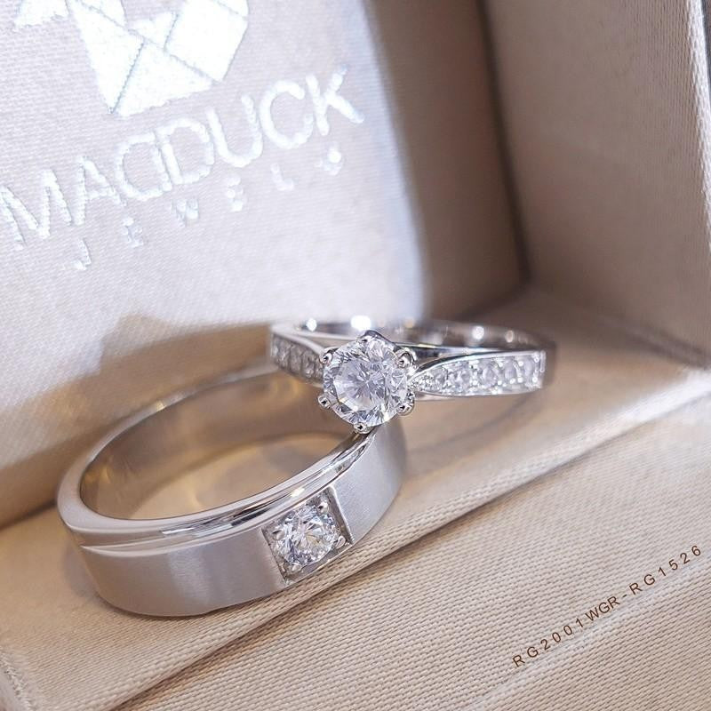 Couple ring set – CZ in 925 silver by Madduck Jewels