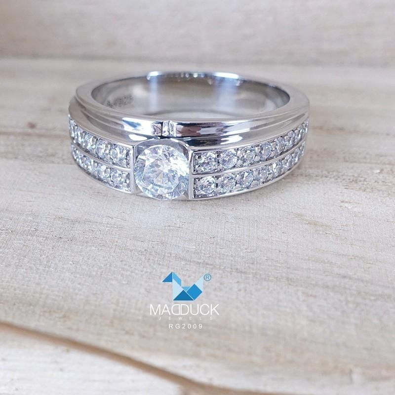 Men's ring – CZ in 925 silver by Madduck Jewels