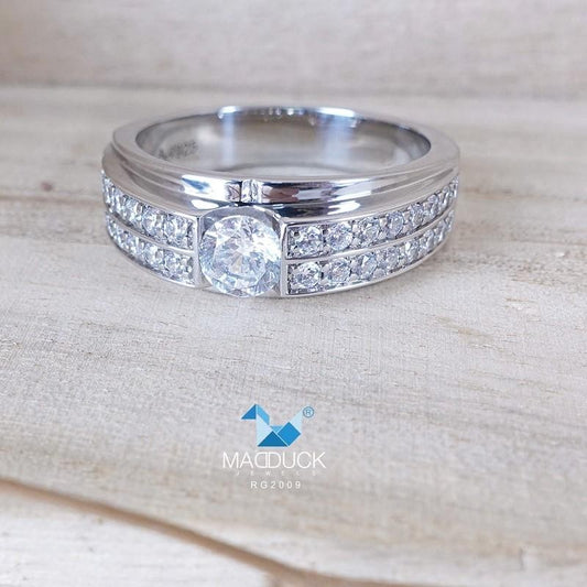 Men's ring – CZ in 925 silver by Madduck Jewels