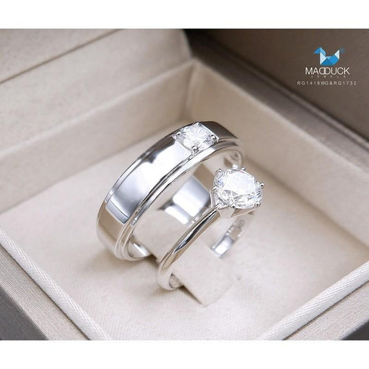 Couple ring set – CZ in 925 silver by Madduck Jewels