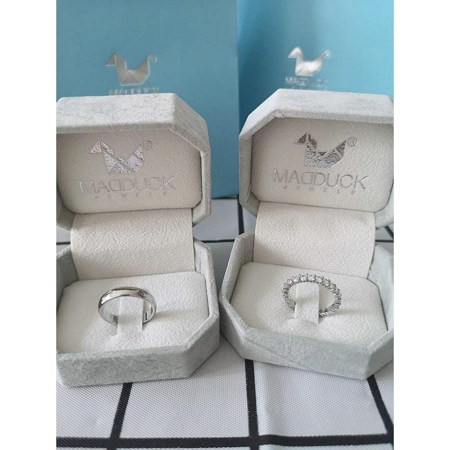 Couple ring set – CZ in 925 silver by Madduck Jewels