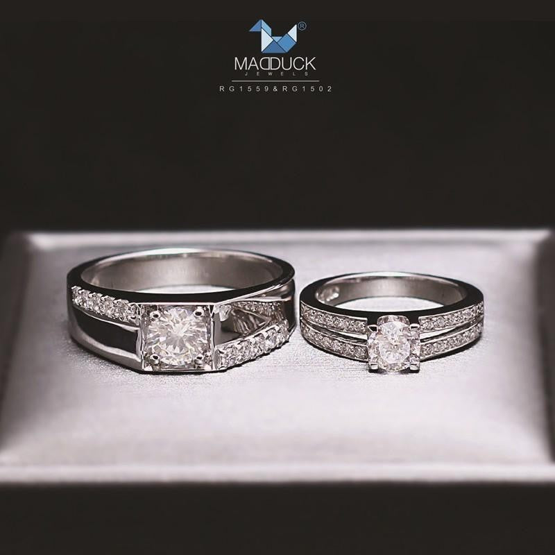 Couple ring set – CZ in 925 silver by Madduck Jewels