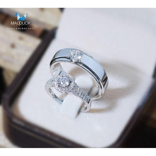 Couple ring set – CZ in 925 silver by Madduck Jewels