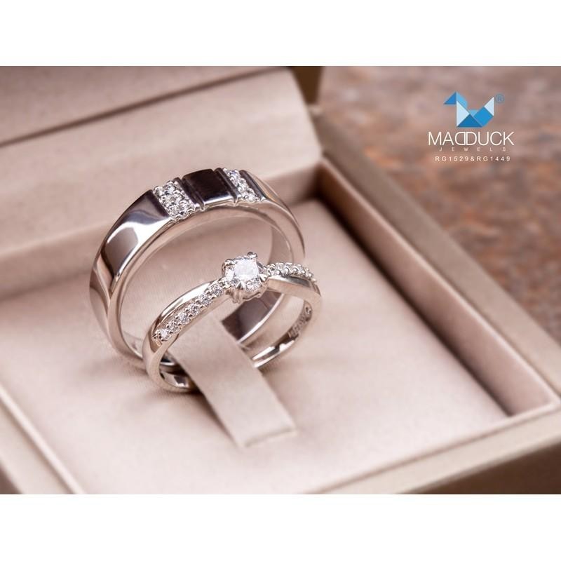 Couple ring set – CZ in 925 silver by Madduck Jewels