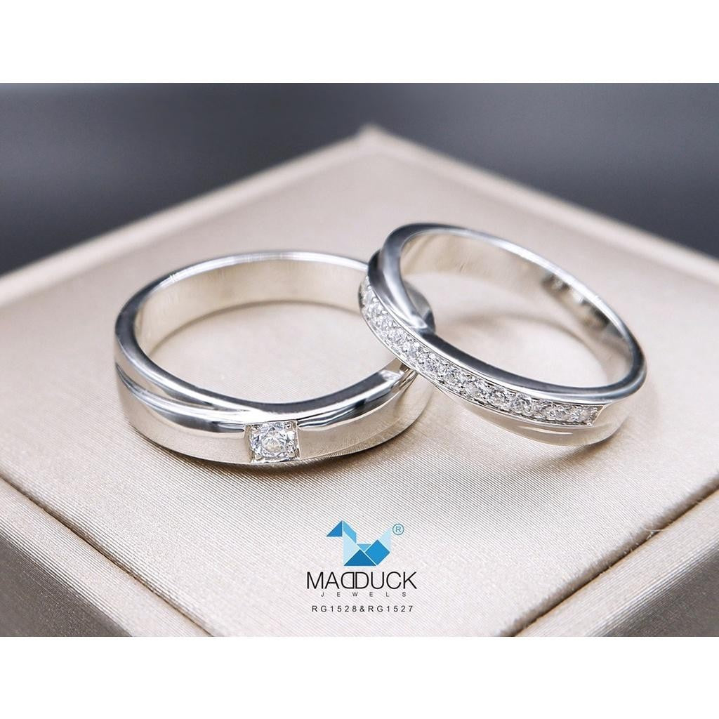 Couple ring set – CZ in 925 silver by Madduck Jewels