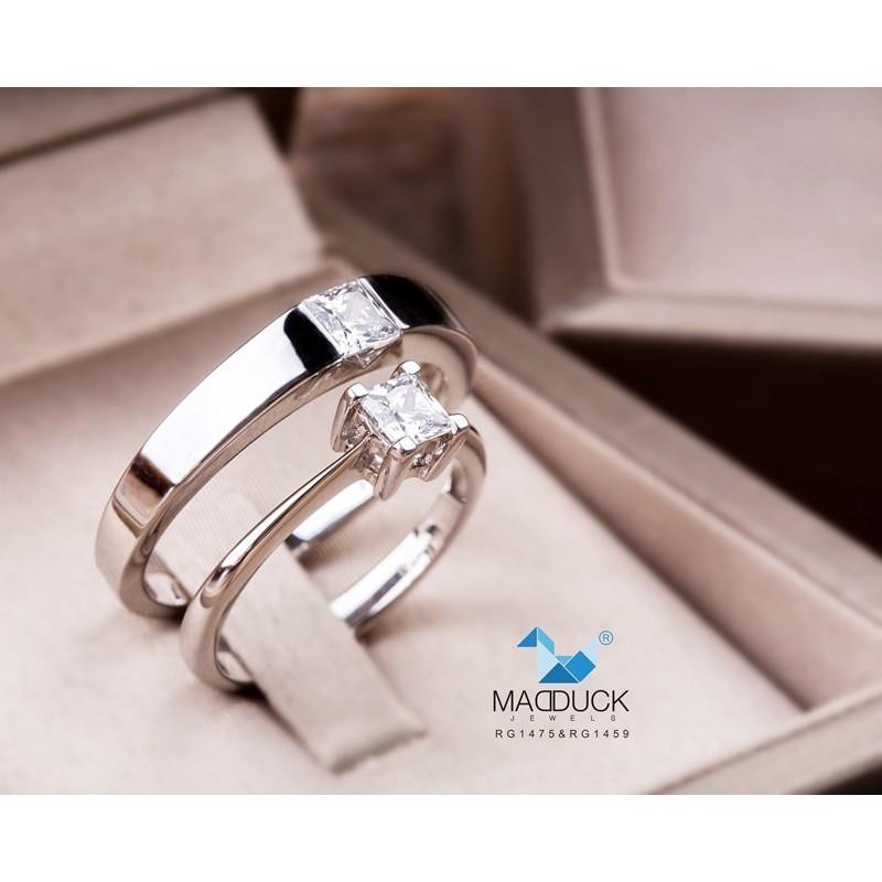 Couple ring set – CZ in 925 silver by Madduck Jewels