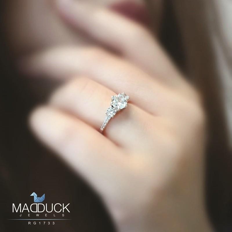 Couple ring set – CZ in 925 silver by Madduck Jewels