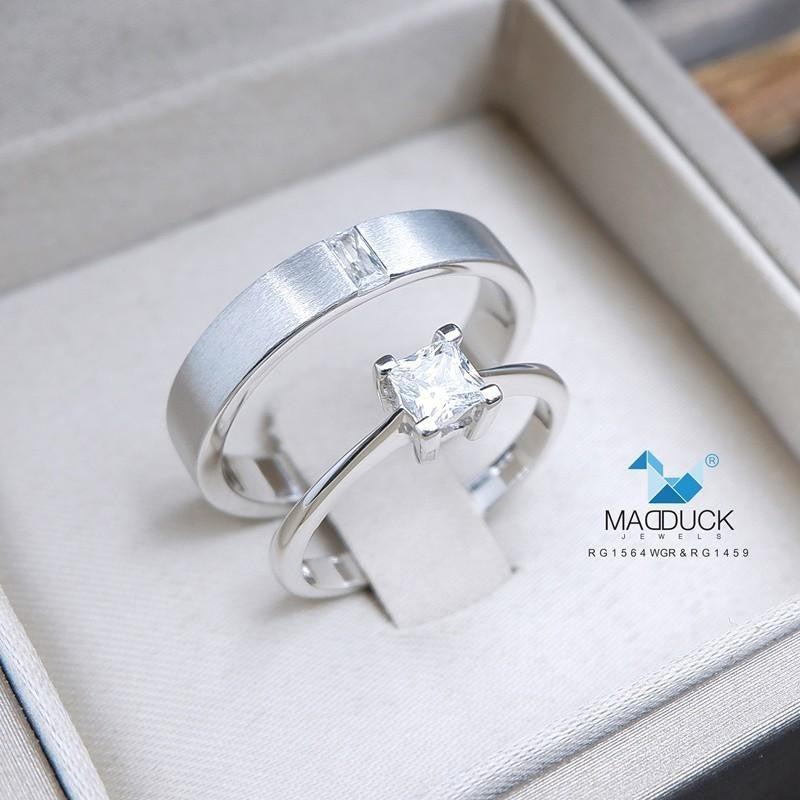 Couple ring set – CZ in 925 silver by Madduck Jewels