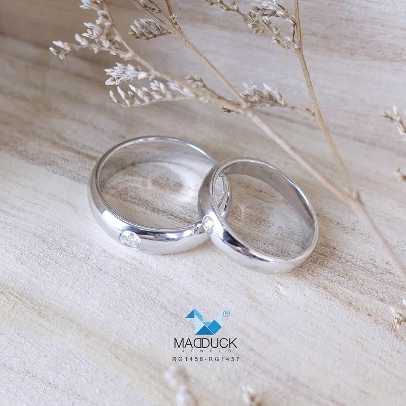 Couple ring set – CZ in 925 silver by Madduck Jewels