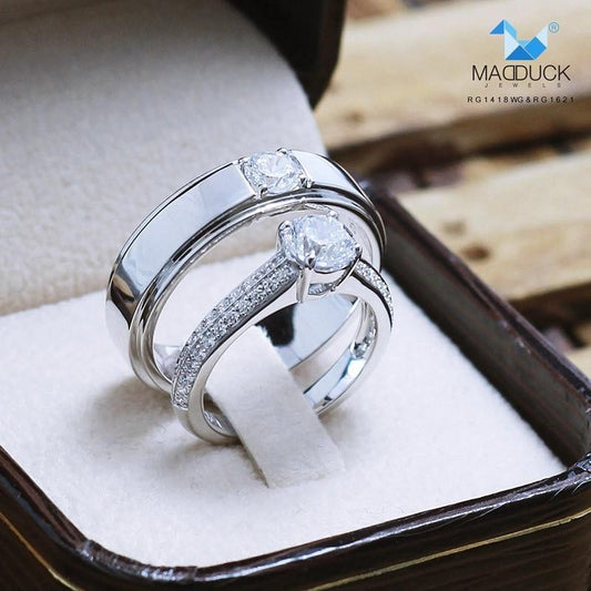 Couple ring set – CZ in 925 silver by Madduck Jewels
