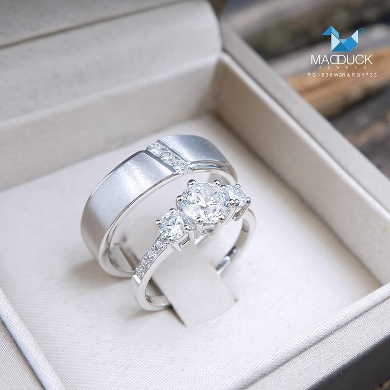Couple ring set – CZ in 925 silver by Madduck Jewels