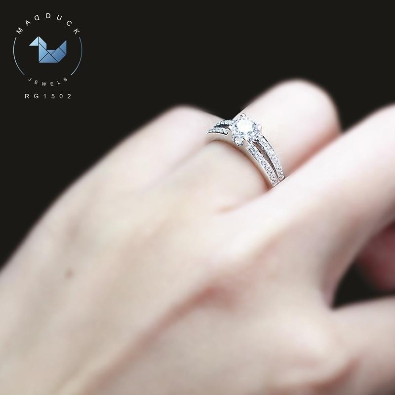 Couple ring set – CZ in 925 silver by Madduck Jewels