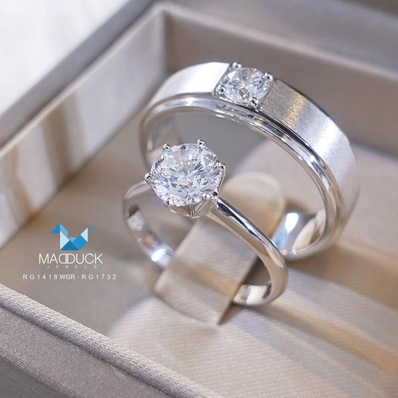 Couple ring set – CZ in 925 silver by Madduck Jewels