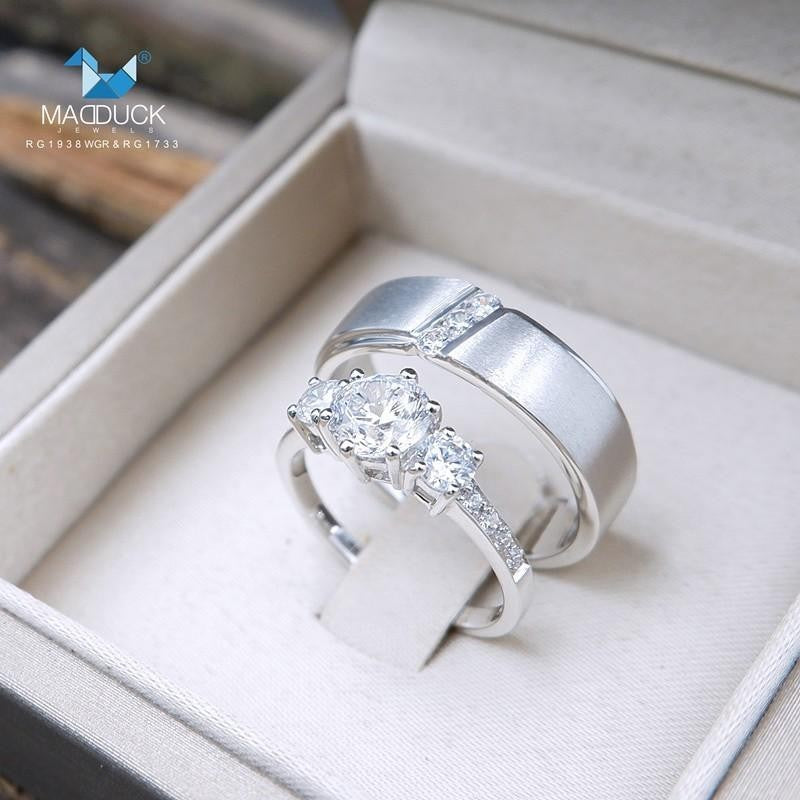 Couple ring set – CZ in 925 silver by Madduck Jewels