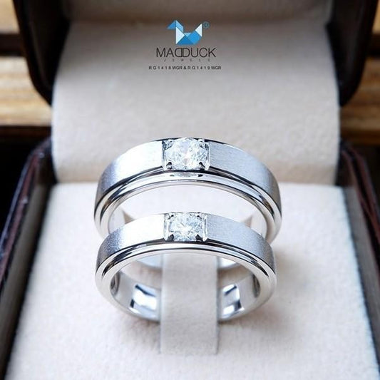 Couple ring set – CZ in 925 silver by Madduck Jewels