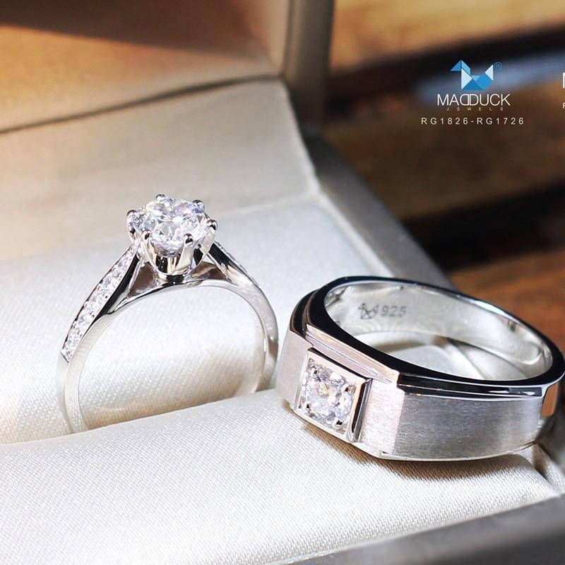 Couple ring set – CZ in 925 silver by Madduck Jewels