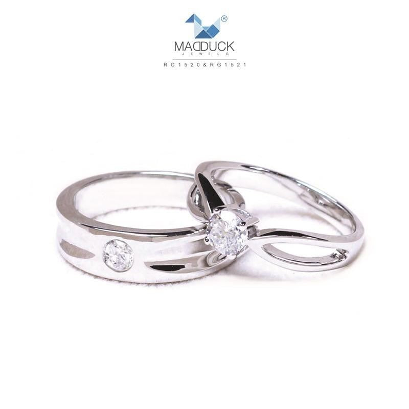 Couple ring set – CZ in 925 silver by Madduck Jewels