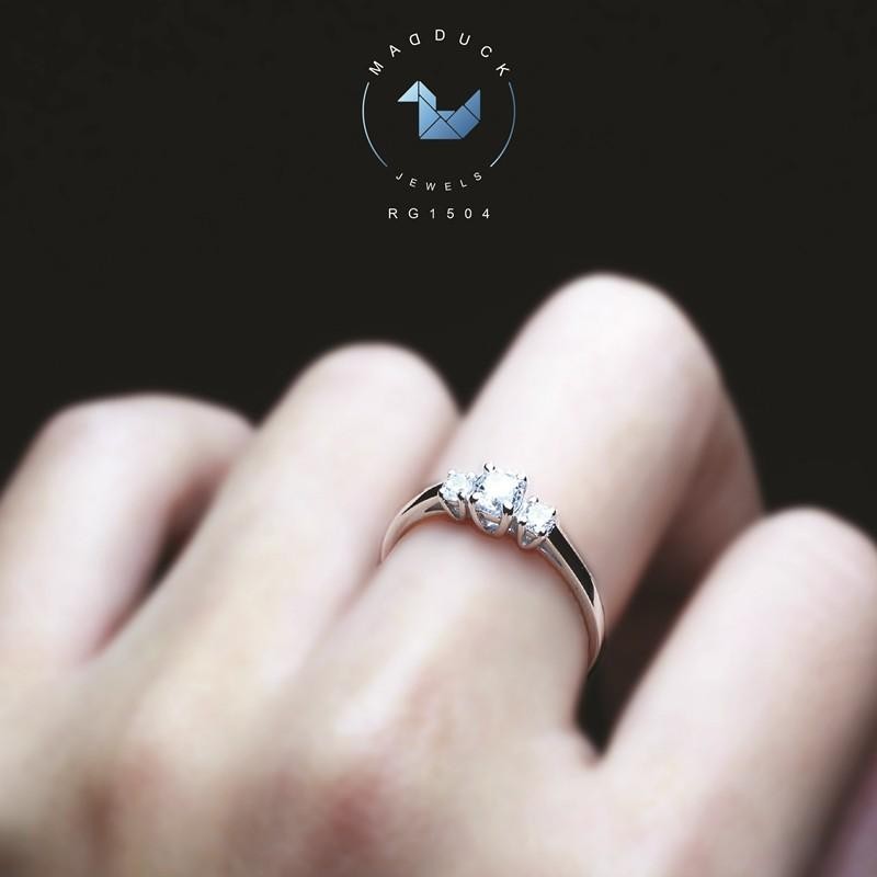 Couple ring set – CZ in 925 silver by Madduck Jewels