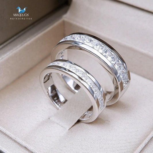 Couple ring set – CZ in 925 silver by Madduck Jewels