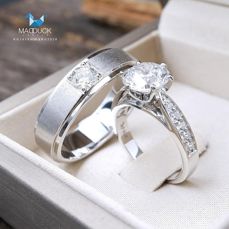 Couple ring set – CZ in 925 silver by Madduck Jewels
