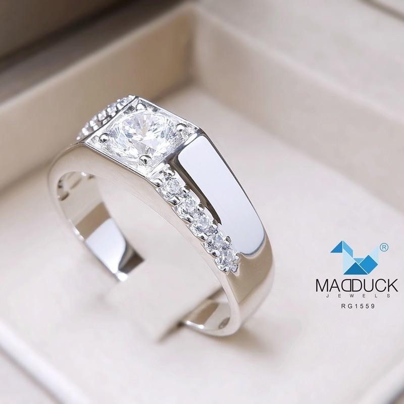 Unisex / male / female ring – CZ in 925 silver by Madduck Jewels