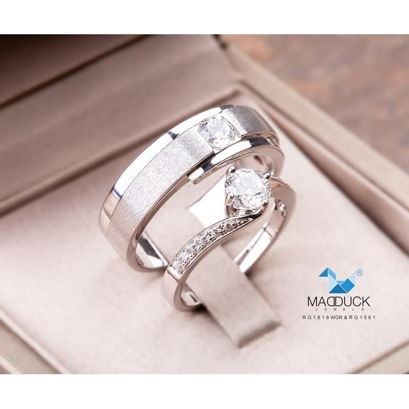 Couple ring set – CZ in 925 silver by Madduck Jewels
