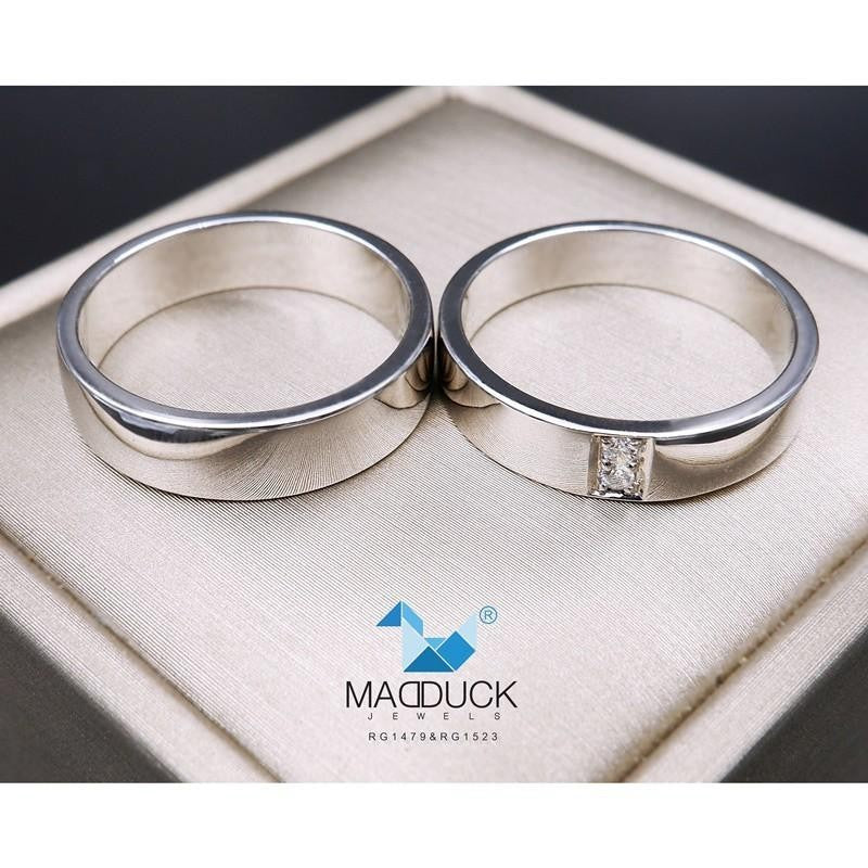 Couple ring set – CZ in 925 silver by Madduck Jewels