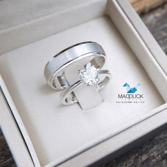 Couple ring set – CZ in 925 silver by Madduck Jewels
