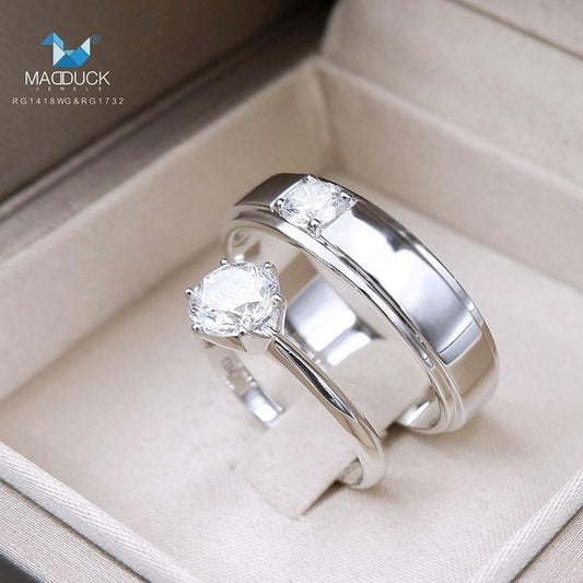 Couple ring set – CZ in 925 silver by Madduck Jewels