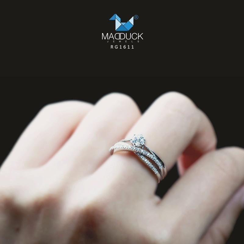 Couple ring set – CZ in 925 silver by Madduck Jewels