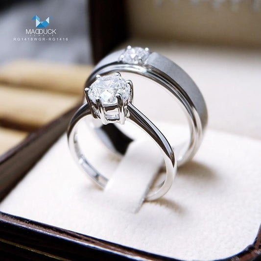 Couple ring set – CZ in 925 silver by Madduck Jewels