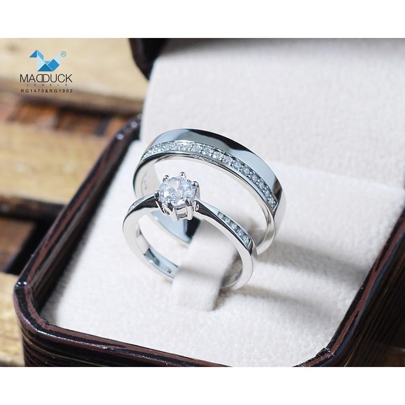Couple ring set – CZ in 925 silver by Madduck Jewels