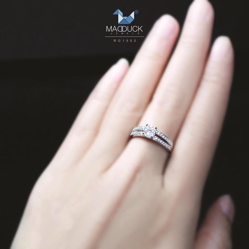 Couple ring set – CZ in 925 silver by Madduck Jewels