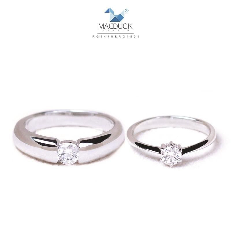 Couple ring set – CZ in 925 silver by Madduck Jewels