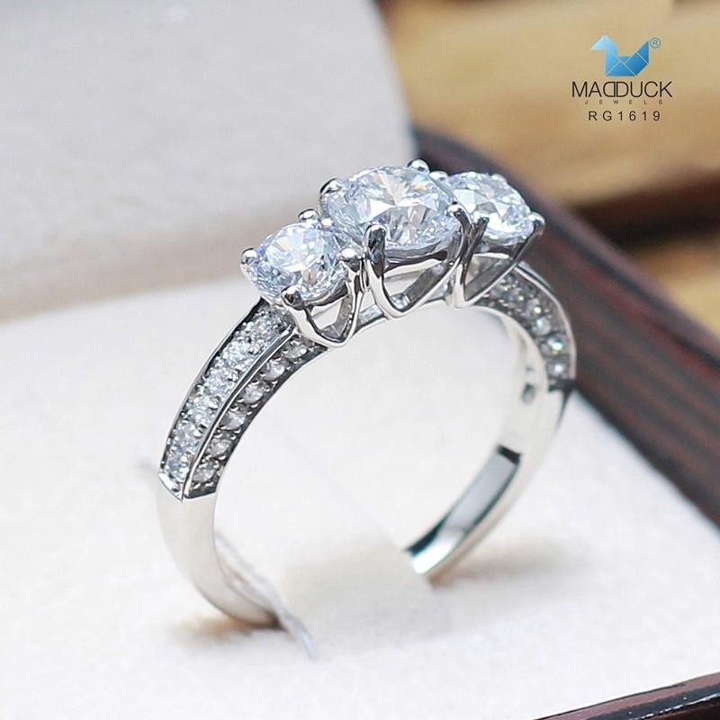 Couple ring set – CZ in 925 silver by Madduck Jewels