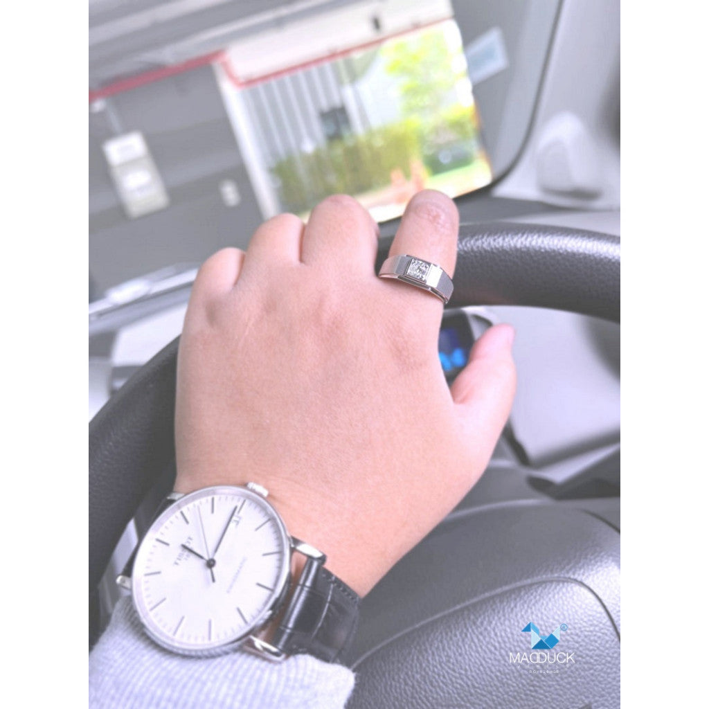 Couple ring set – CZ in 925 silver by Madduck Jewels