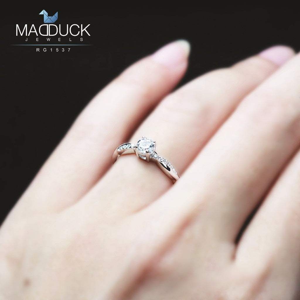 Couple ring set – CZ in 925 silver by Madduck Jewels