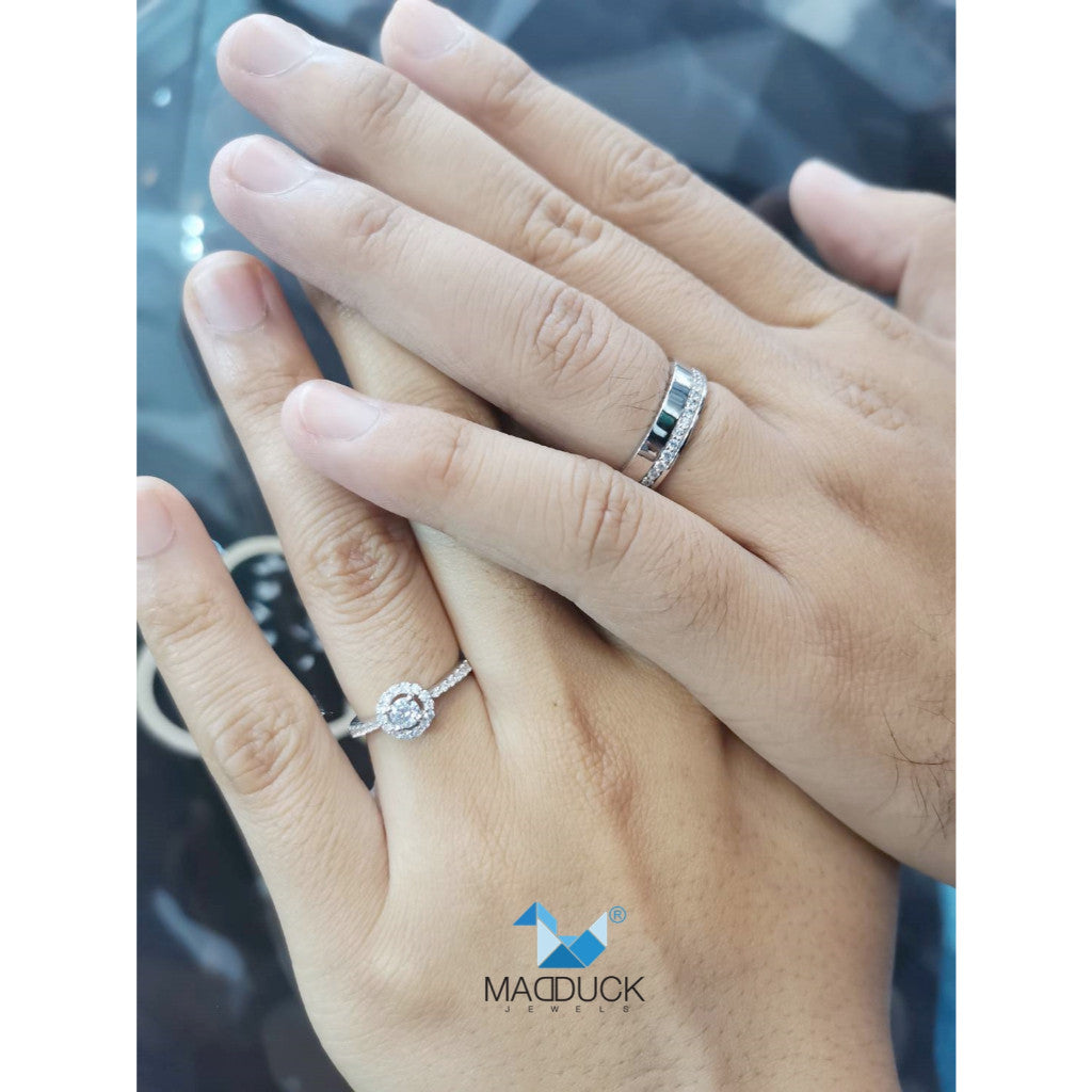 Unisex / male / female ring – CZ in 925 silver by Madduck Jewels