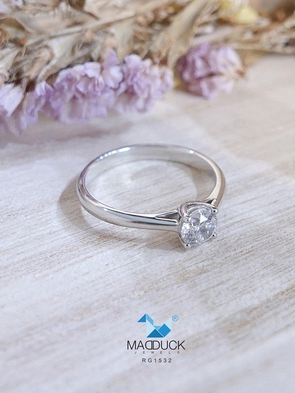 Couple ring set – CZ in 925 silver by Madduck Jewels