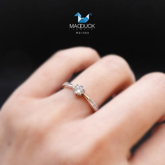 Women's ring – CZ in 925 silver by Madduck Jewels