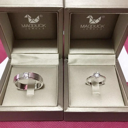Couple ring set – CZ in 925 silver by Madduck Jewels