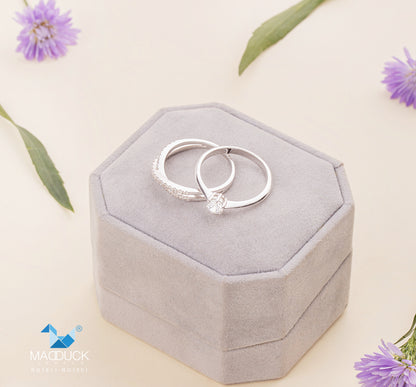 Cubic Zirconia / Sterling Silver 925 Ring / Rhodium plated Nickel-Free / MadDuckJewels RG1611-RG1501