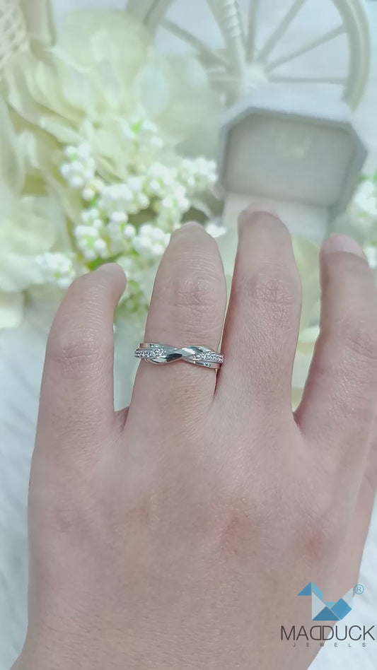 Cubic Zirconia / Sterling Silver 925 Ring / Rhodium plated Nickel-Free / MadDuckJewels RG2302