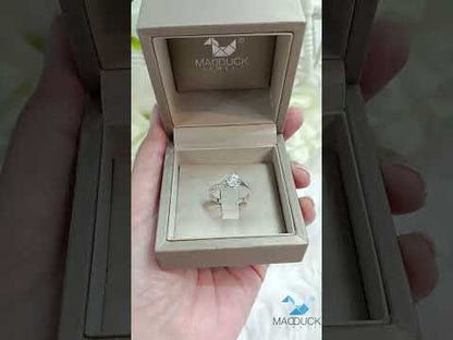 0.60 Cts Cubic Zirconia / Sterling Silver 925 Ring / Rhodium plated Nickel-Free / MadDuckJewels RG1561