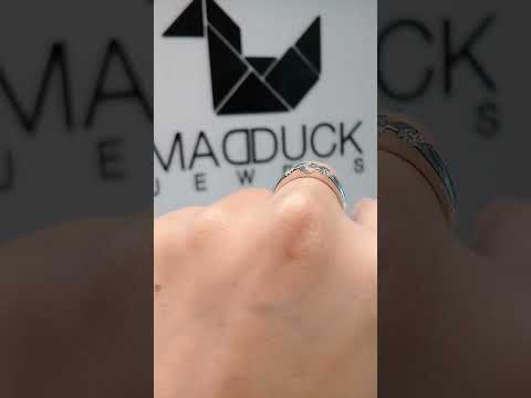 Madduckjewels แหวนเงินแท้ เพชร CZ ชุบโรเดียม RG1633