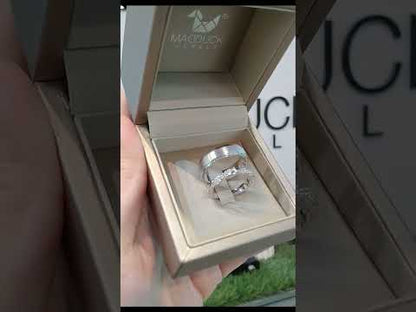 Madduckjewels แหวนเงินแท้ เพชร CZ ชุบโรเดียม RG1629WGR-RG1525