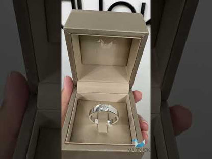 0.56 Cts Cubic Zirconia / Sterling Silver 925 Ring / Rhodium plated Nickel-Free / MadDuckJewels RG1807