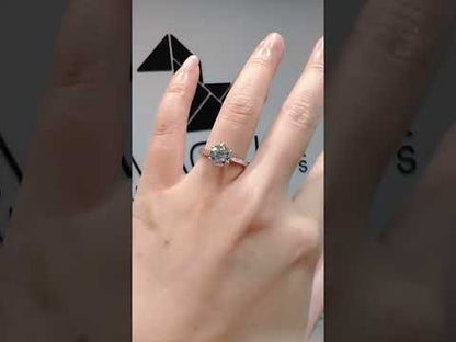 Madduckjewels แหวนเงินแท้ เพชร CZ ชุบโรเดียม RG1803